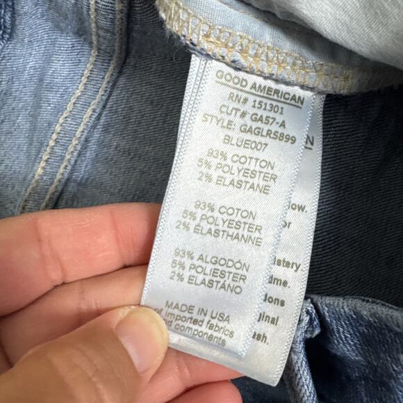 Good American High Rise Good Legs Straight Leg Jeans Medium Wash sz 22 - Picture 5 of 8